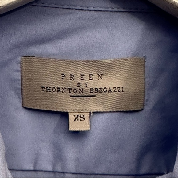 𝅺PREEN by Thornton Bregazzi‎ Peplum Blouse Women’s Extra Small Yellow Blue Lace - Picture 5 of 7